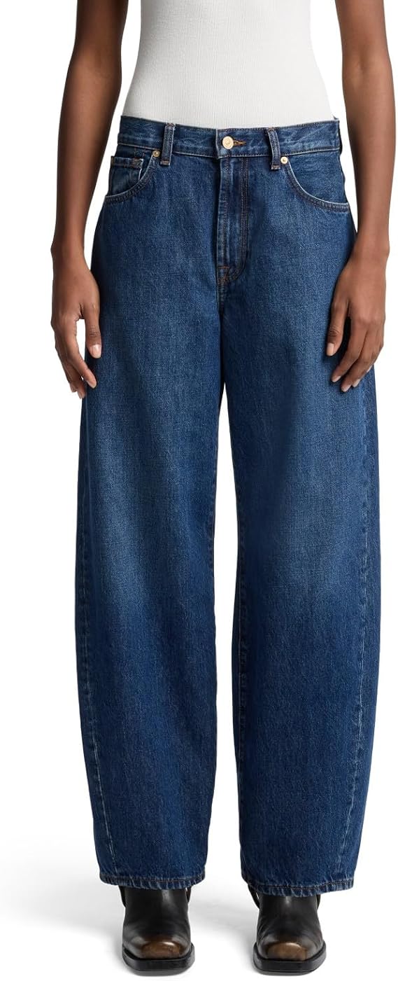 7 for All Mankind Women's Twisted Bonnie Barrel Leg Jeans