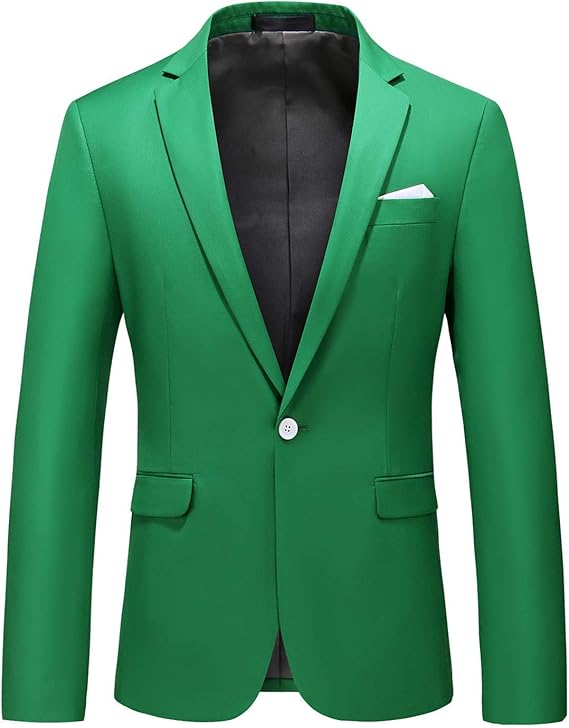 MOGU Blazer for Men, Slim Fit Suit Jacket, Casual Sport Coat with One Button