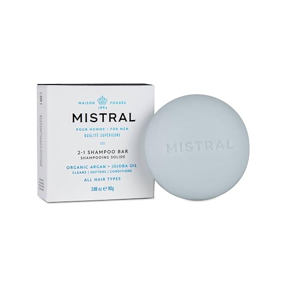 Mistral Men's Solid Shampoo, Cool Marine