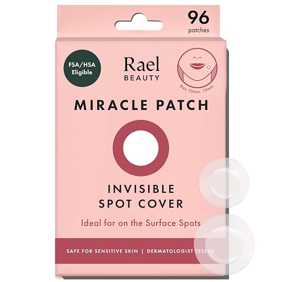 Rael Miracle Invisible Spot Cover Hydrocolloid Acne Pimple Patches (96 Ct)