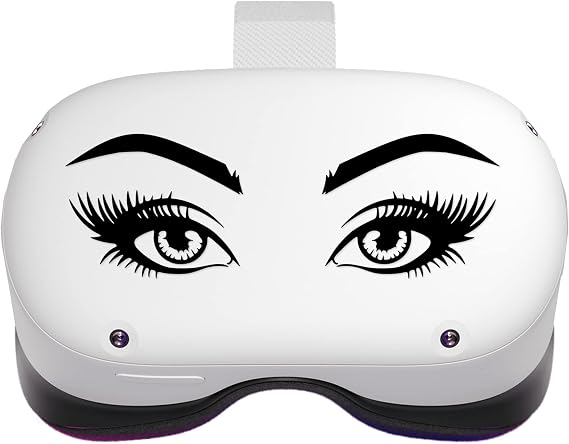 Female Eyes Eyelashes Vinyl Decal Fits: Oculus Quest/Quest 2 Rift PSVR Headsets