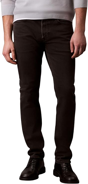 Calvin Klein Erkek Slim CK Essential Black Jeans