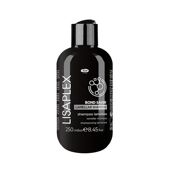 Lisap Lisaplex Bond Saver Lamellar Shampoo for All Hair Types - Damaged Hair Repair, Care & Strengthen, Sulfate Free, 8.45 fl oz