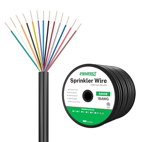 FIRMERST 18/13 Solid Sprinkler Wire for up to 12 Valves System 250 Feet