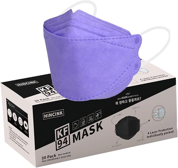 KF94 Face Masks for Adults, Individually Wrapped, 30 Pack Masks, Unisex