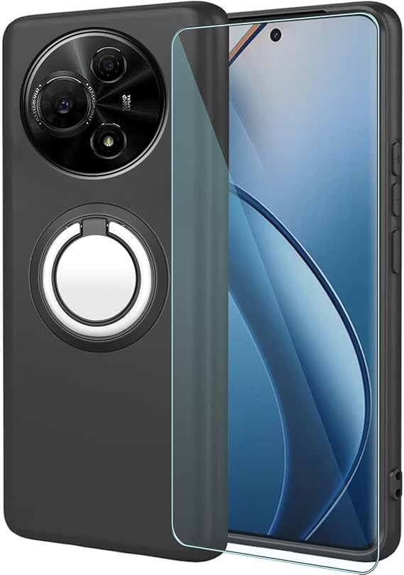 Case for Sharp Aquos R8s pro with Stand and Screen Protector,Ultra Thin Anti-Fingerprint Cover for Sharp Aquos R8s pro,Black - Z