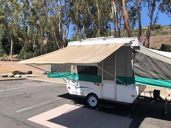 Camper Awning for Pop Up Trailers (Beige, 7ft)