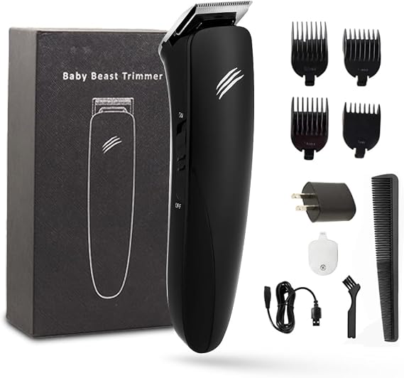 Skull Shaver Baby Beast Trimmer - Ultimate Cordless Hair & Beard Grooming Tool - Precision Steel Blades - USB Rechargeable - 4 Combs - Travel-Friendly
