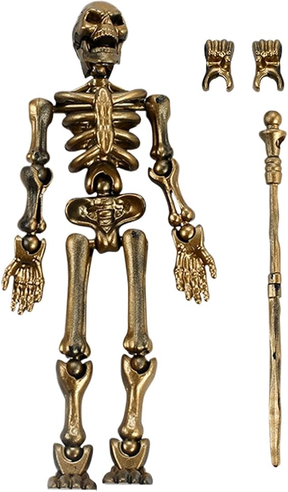 Action Figure Skeleton, Posable Assembly Model, Realistic Educational Bone