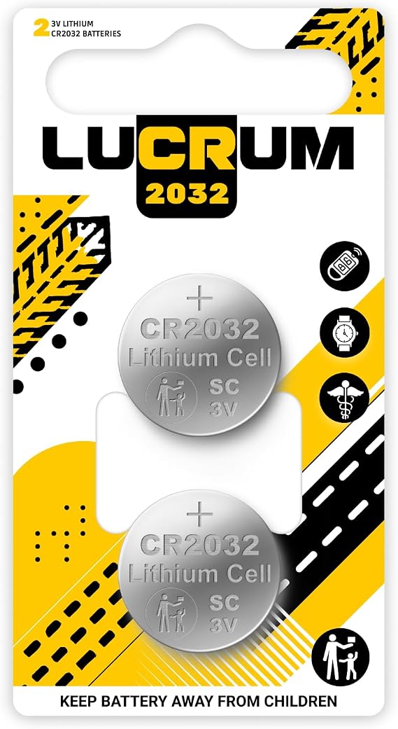 2PCs CR2032 Watch Battery for Suunto Core All Black