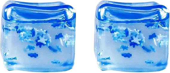 2Pcs Squishy Set, Clear Stress Cube Toys