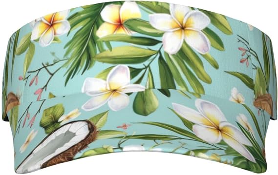 Mushrooms Sports Sun Visor for Women, Adjustable Sun Hat Cap Breathable Tennis Visor for Beach Golf Outdoor