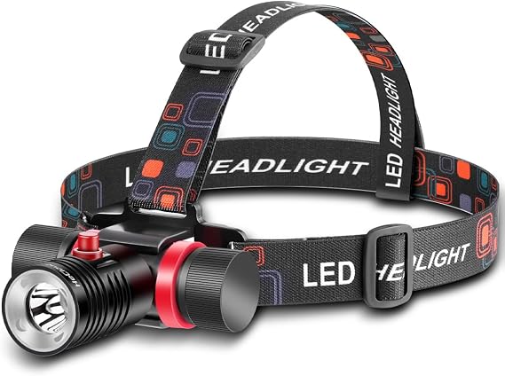 Scuba Dive Light 2000LM IPX8 Waterproof Diving Headlamp 3 Modes