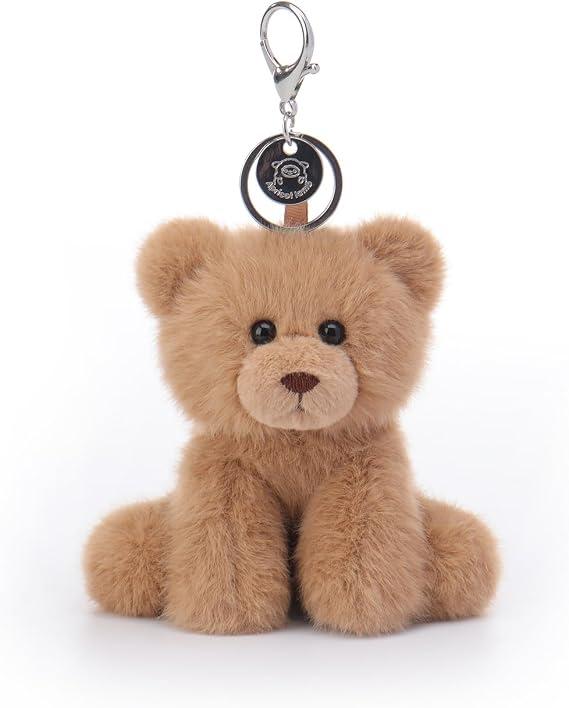 Apricot Lamb Leisure Bear Soft Stuffed Plush Keychain Keyring Toys 4.5"