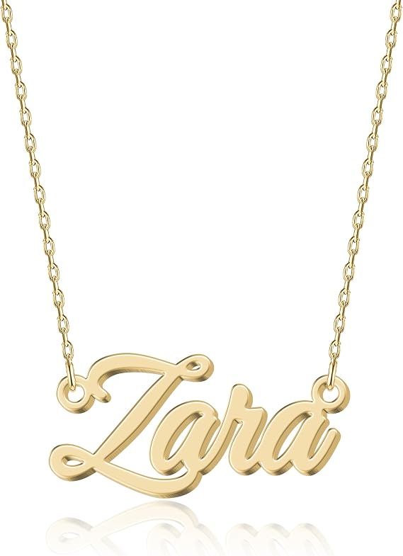 Exquisite Personalized Name Necklace|Choose from 14 Font Styles|Customizable 18K Gold Plated Stainless Steel & Sterling Silver Pendant|Unique Gift for Her