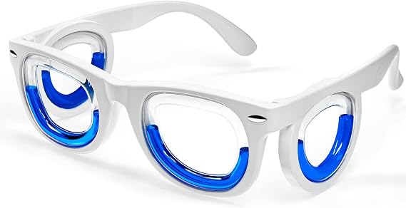 Hion Kids Anti-Motion Sickness Smart Glasses (for 3-8 Year Olds) Ultra-Light Portable Nausea Relief Liquid Glasses for Carsickness, Airsickness, Seasickness Kids Travel/Cruise Essentials (White)