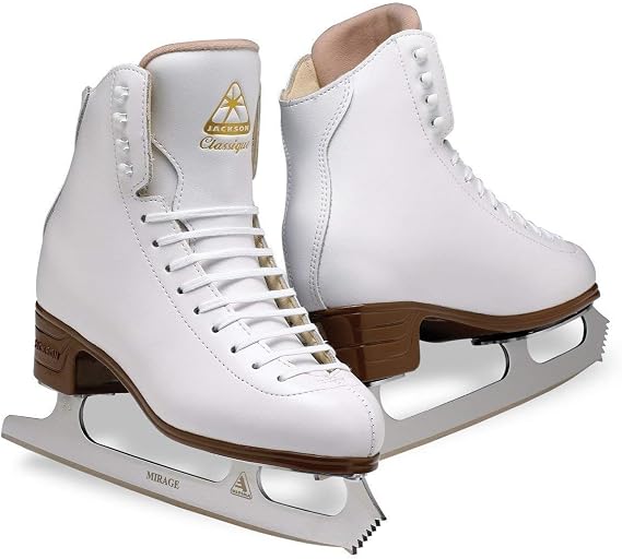 Jackson Ultima Classique JS1990 White Womens Ice Skates, Width B, Size 7.5
