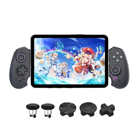 abxylute S9 Full-Size Bluetooth Type-C Mobile Gaming Controller for Switch iPhone iPad Android Phone Tablets,Wireless Gamepad with Hall Joystick Trigger,Customizable Buttons&Free Key Mapping&APP