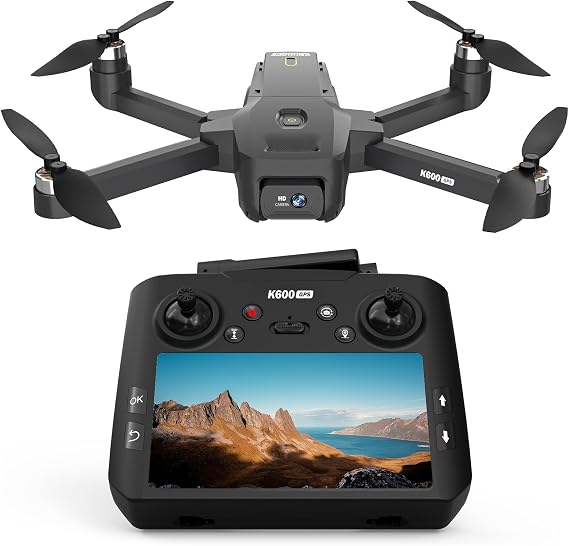 GPS Drone with EIS Camera for Adults Beginners,4.5" HD LCD RC Screen,Al Track&Orbit Mode,32G SD Card with Drone Professional Auto Return, Drones Long Range Follow Me,Gesture Control,under 249g