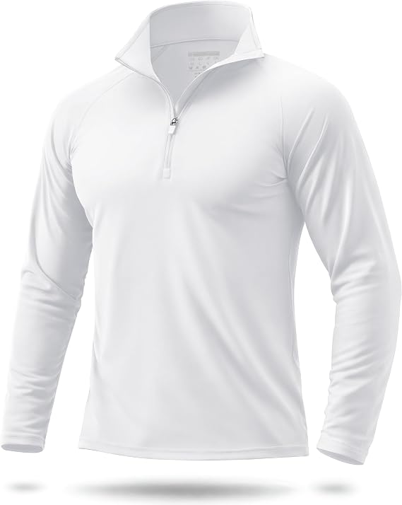 Boladeci Men's UPF 50+ Quarter Zip Sun Protection Long Sleeve Golf Shirt