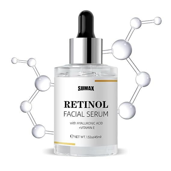SUMAX Retinol Facial Serums With Hyaluronic Acid Vitamin C Retinol Serum For Face Anti-Aging Face Serum Moisturizer for Women and Men