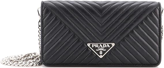 Pre-Loved Wallet on Chain Small, Black