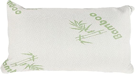 Cooling Bamboo Memory Foam Pillow Orthopedic Neck Support Pillow Back Sleepers & Shoulder Pain Relief 48x74cm 1 PACK