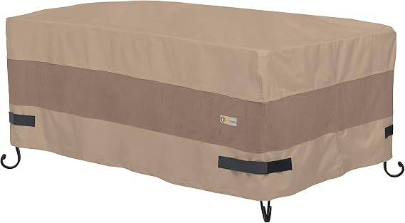 DUCKCOVERS Elegant Waterproof 54 Inch Rectangle Fire Pit Cover, Outdoor Firepit Cover