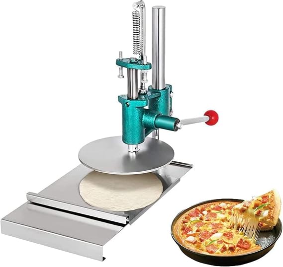 Pizza Dough Press Machine, Electric Pastry Machine, Stainless Steel Manual Dough Roller Dough Sheeter Pasta Maker, for Pizza Dough Pastry (16cm)