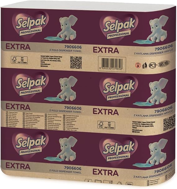 Selpak Professional Extra Z Katlı Dispenser Havlu,12 X 200 Yaprak