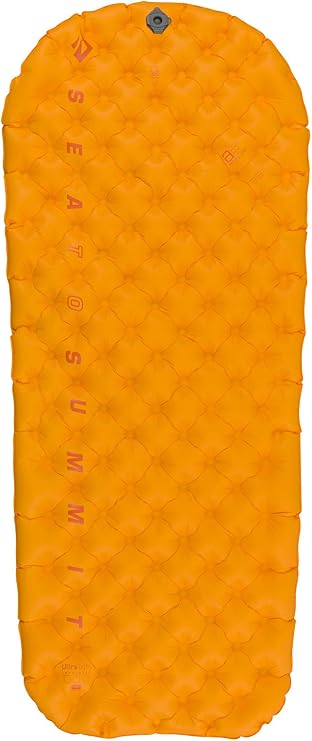 Sea to Summit - UltraLight Insulated Air Sleeping Mat - Thermolite Air Mat - Tiny Pack Size - Pillow Lock System - Stuff Sack - For Ultralight Backpacking - Orange