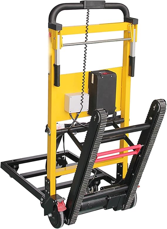 Electric Crawler Stair Climber, Portable and Foldable Electric Stair Climber, Trolley, Cargo Upstairs Machine, Maximum Load-Bearing 200kg (440 Lbs), Wear-Resistant Universal Wheels