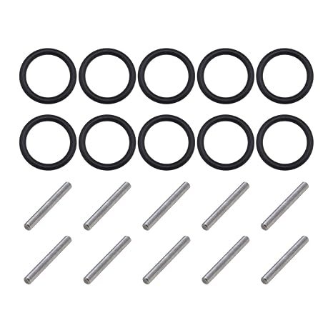 ECSiNG 10 Pairs Replacement O-Ring & Pin 3mm Impact Ring and Pin 3 x 25mm Socket Pins for 1/2'' 20-22mm Impact Socket Scaffolders Impact Wrench Needle Roller Bearing