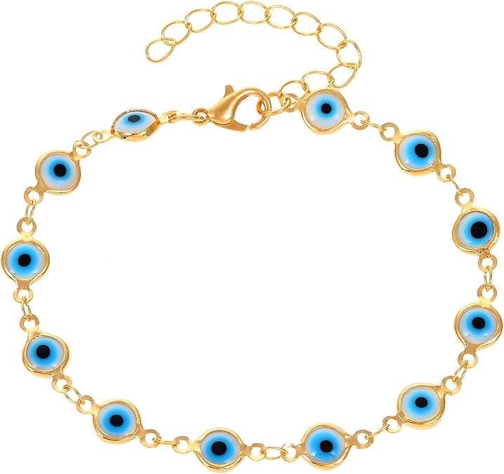 MXUHUI Evil Eye Bracelets for Women Men Handmade Adjustable Amulet Evil Eyes Jewelry for Family Best Friends