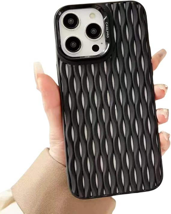 通気性メッシュ電話ケース 放熱フェンス付き シンプルデザイン プロフェッショナルモデル用 落下防止 iPhone 16 15 14 13 12 11 Pro Max対応
