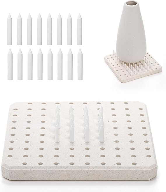 ZENFUN Kiln Stilts Support Nails Pottery Firing Mat, Ceramic Refractory Support Pad, High Temperatures Resistant Firing Kiln Burning Tools Accessories for Potters, Clay Pottery, Ceramic Hobbyists