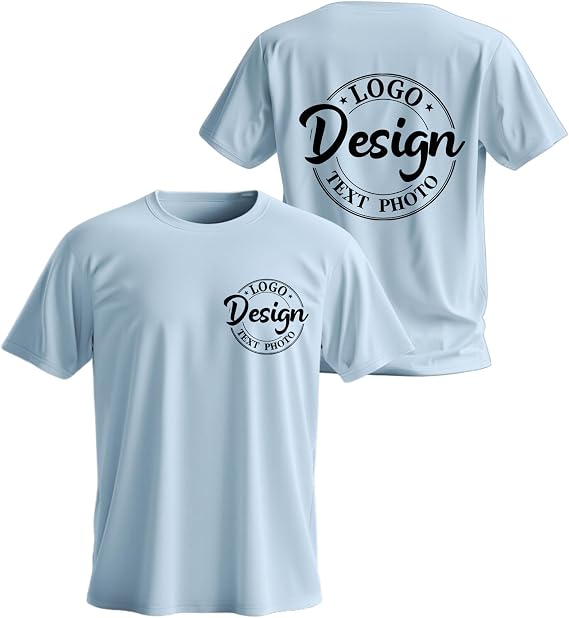 Personalized Tshirts Custom T Shirts for Men Women Custom Cotton T-Shirts Add Logo Image Text Front&Back Print