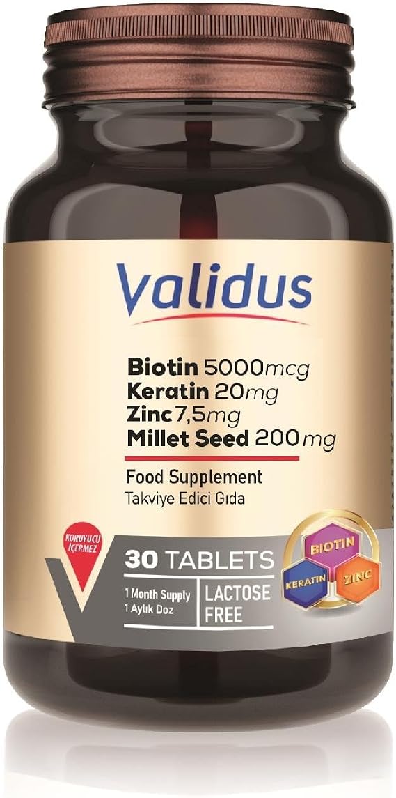 Validus Biotin + Keratin + Zinc 30 Tablet