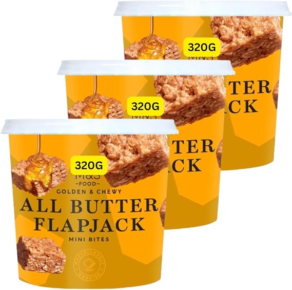 All Butter Flapjack Mini Bites 320g MandS (3x320g)
