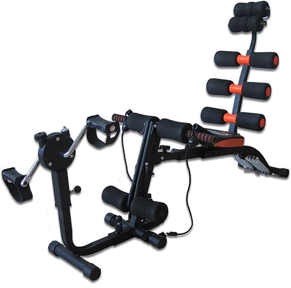 Workout Bench,Adjustable Weight Bench,AB Core Machine,6 in 1 Multi-Functional Adjustable Ab Crunch Machine for Total Body Workout,AB Exercise Equipment,Ab Trainer for Core,Leg,Thighs,Buttocks,Sit-up US Fast Arrive