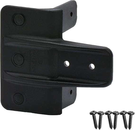 D&D Technologies TCGS1S Gate Stop, Damage Protection Bumper Reduces Sound from Closing Wood and Vinyl Gates, for Any Square Gate, Black, 1 Count