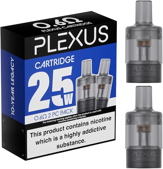 Innokin Plexus Pods/Cartridges 2 pack, 2ml, 13W-25W, Dual Mesh/Mesh, 0.4Ω, 0.6Ω, 0.8Ω, 360° Transparent Tank, Auto Draw, Top Sliding Refill, built with iTaste Technology (0.6omh)