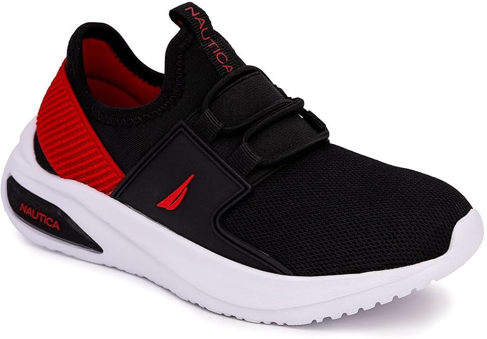 Nautica Kids Athletic Slip-On Sneakers - Comfortable Bungee Running Shoes for Boys and Girls - Stylish and Supportive Footwear for Active Kids (Big Kid/Little Kid/Toddler)