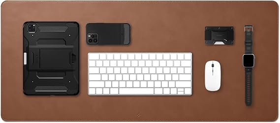 Spigen Regnum Büyük Boy 90x40cm Mouse Pad Vegan Deri LD302 Brown - APP04763