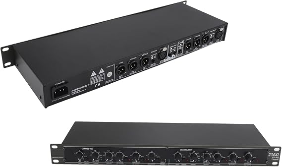 234XL Crossover, Professional Stereo 2/3 Way Mono 4 Way Crossover, Powerful Performance, Multifunctional Design, Stable and with US Plug 110V for