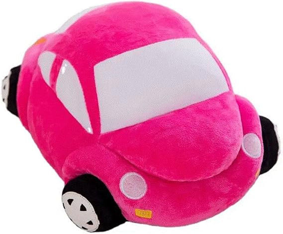 Round Beetle Plush Stuffed Toy car, car Model Decoration Pillows, Cushions, Cute Cartoon car Model Stuffed Plush Toys for Children and Boys as Gifts 12.9 inches Long Pink
