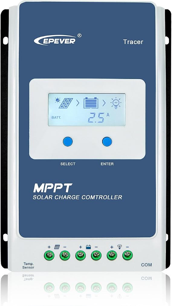 EPEVER MPPT Solar Charge Controller 30A 12V 24V Auto Max PV 100V
