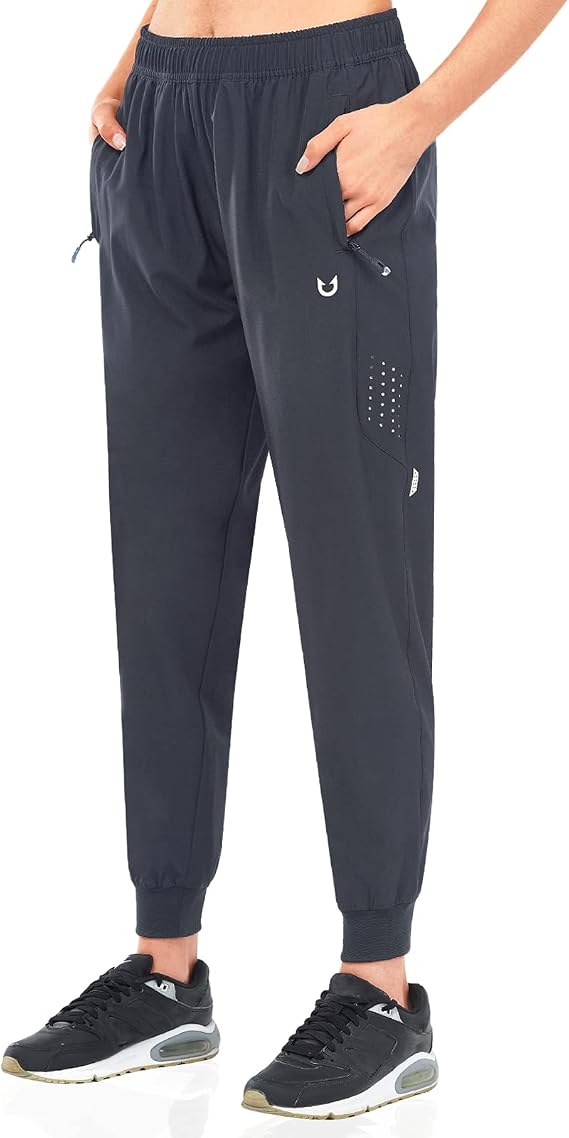 NORTHYARD Women's Running Athletic Pants Track Lightweight Joggers Workout Jogging Casual Sweatpants with Zipper Pockets