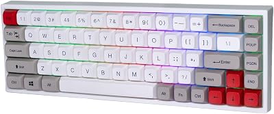 GK GAMAKAY LK75 75% Gasket Silent Mechanical Keyboard with 2 in 1 TFT Smart Display&Knob Silver Switch