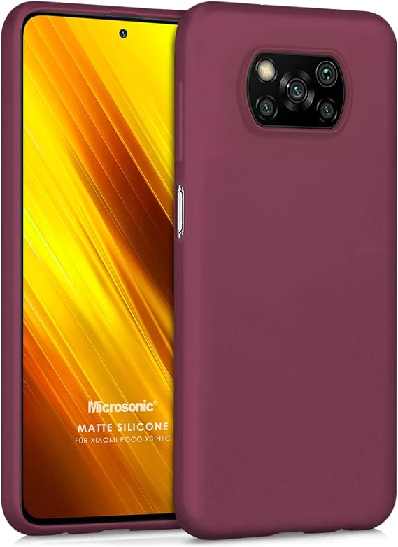 Microsonic Matte Silicone Xiaomi Poco X3 Pro için Kılıf Mor [Poco X3 Pro ile Uyumlu Kılıf - Mor]